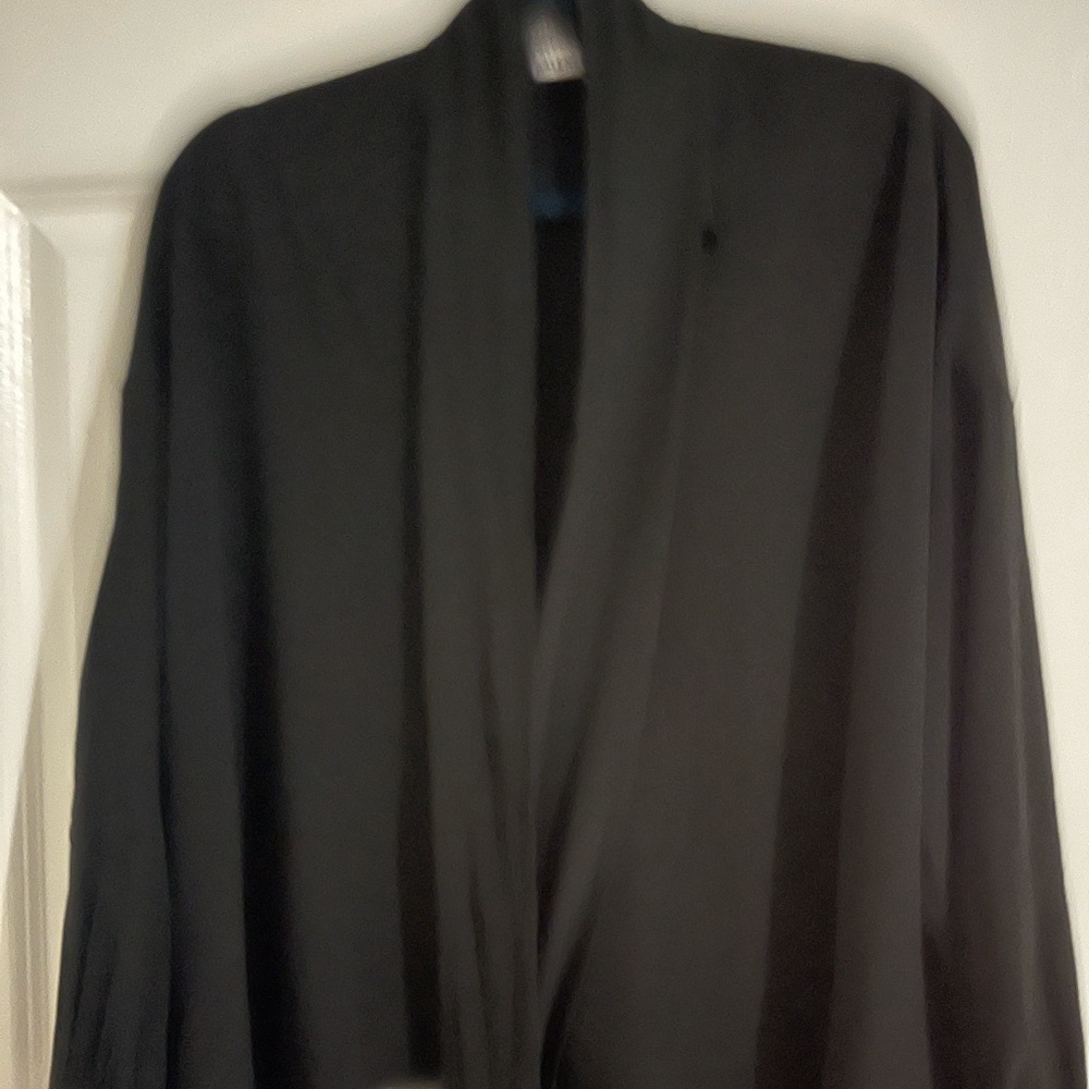 Black balenciaga tie neck blouse size 38